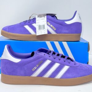 new adidas gazelle terrace men’s size 10 real madrid icon purple white authentic