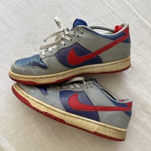size 9 men nike dunk low pro b hyper blue samba silver pre owned 624044 461