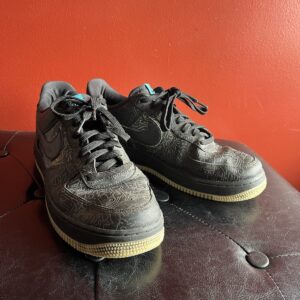 nike air force 1 '07 space jam men’s black leather shoes size 10.5 us dh5354 001