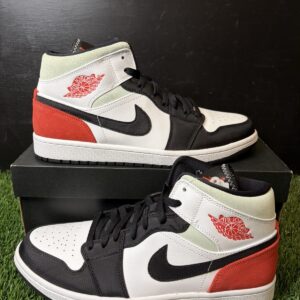 air jordan 1 mid se white track red black igloo size 11 852542 100 new
