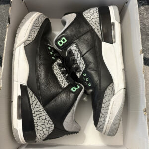 jordan air jordan 3 retro green glow black/wolf grey/white men's 2024 ct8532 031