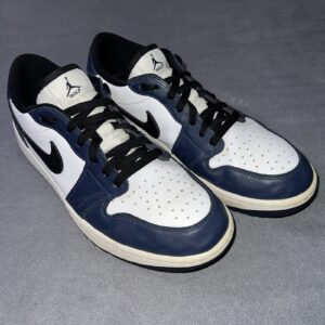 nike air jordan 1 low og golf midnight navy white navy black men sz 10.5