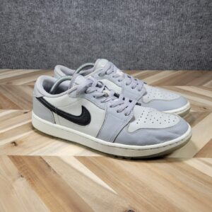 nike air jordan 1 low golf wolf grey men's sneakers leather dd9315 002