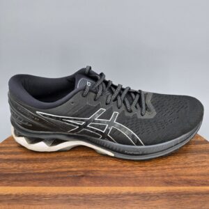 asics gel kayano 27 shoes mens 11.5 black low top running athletic sneakers