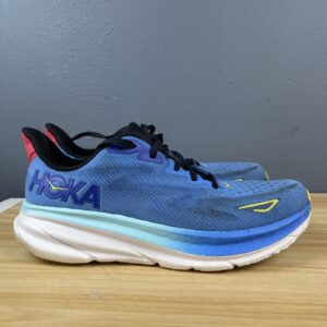 hoka one one clifton 9 men’s 10.5 virtual blue cerise running shoes 1127895 vrtl