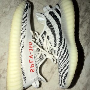 adidas yeezy boost 350 v2 zebra low top lace up men’s sneakers white/black/red