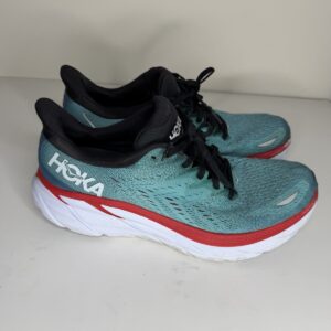 hoka one one clifton 8 blue 1119393 rtar running hiking shoes mens size 10.5d