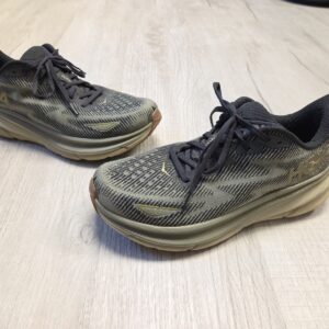 hoka clifton 9 running shoes mens 10d one one black slate grey athletic training