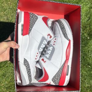 size 11 nike air jordan 3 retro ‘fire red’ sneakers (great condition)
