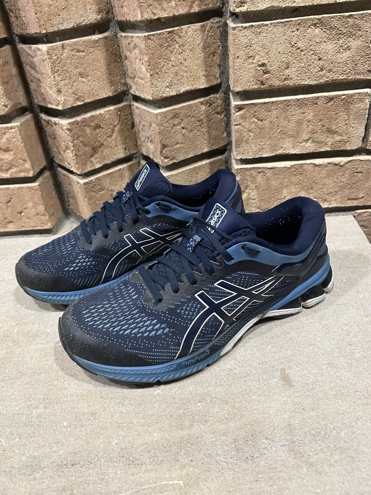 asics gel kayano 26 flytefoam men's size 10 blue running shoes 1011a541 asics gel kayano 26 flytefoam men's size 10 blue running shoes 1011a541
