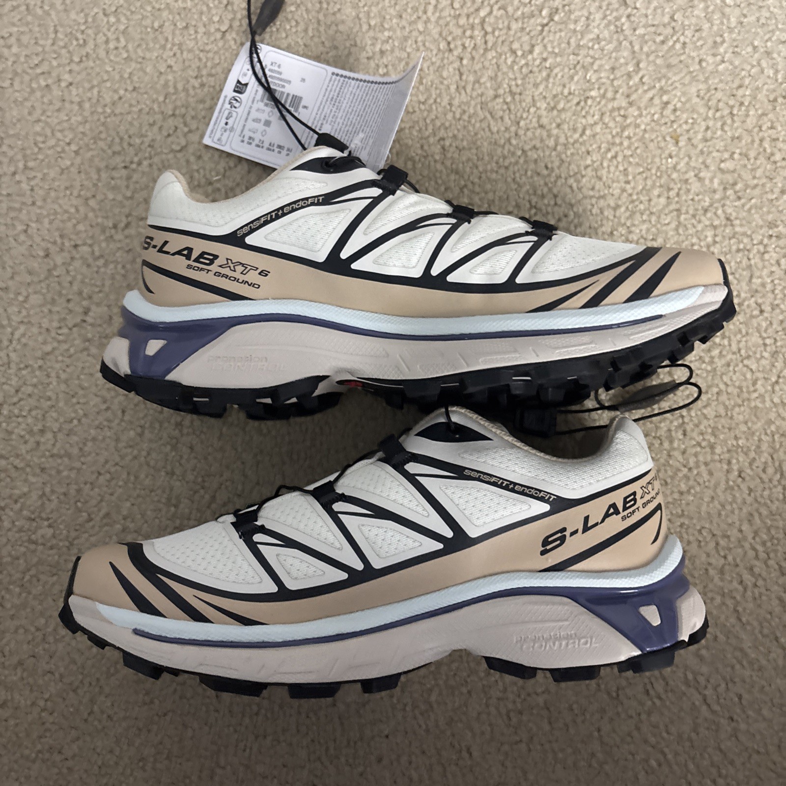 men's size 6 / women's size 7 salomon xt 6 vanilla ice tan heron new men's size 6 / women's size 7 salomon xt 6 vanilla ice tan heron new