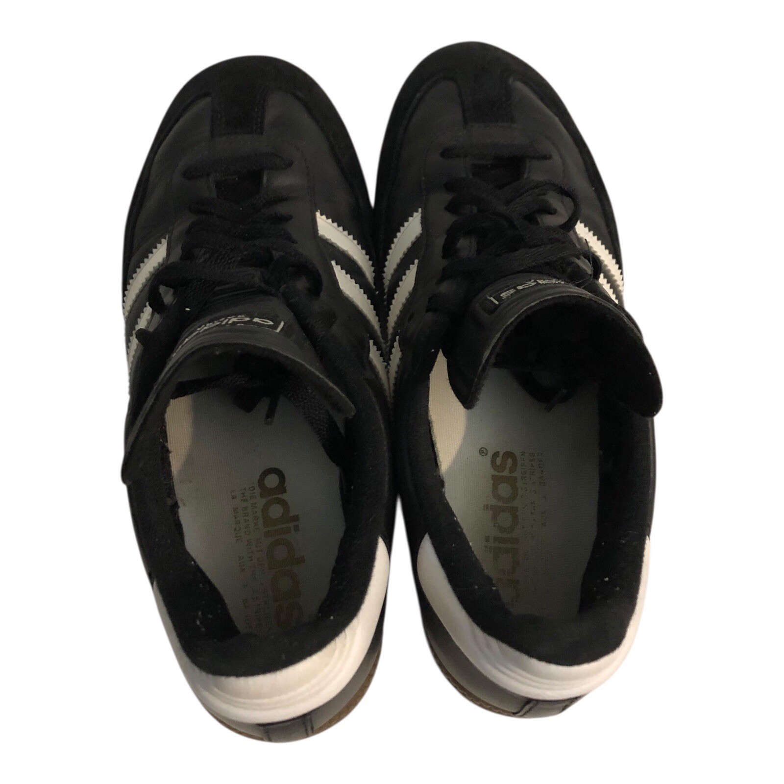 adidas samba mens size 9 classic black white leather indoor soccer shoes 034563 adidas samba mens size 9 classic black white leather indoor soccer shoes 034563