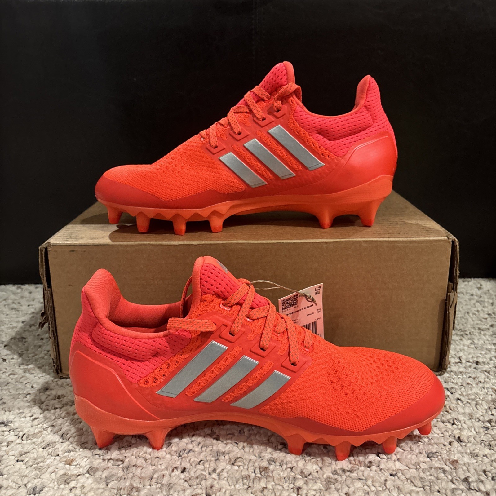 adidas ultraboost football cleats mens size 9 orange grey jp7411 adidas ultraboost football cleats mens size 9 orange grey jp7411