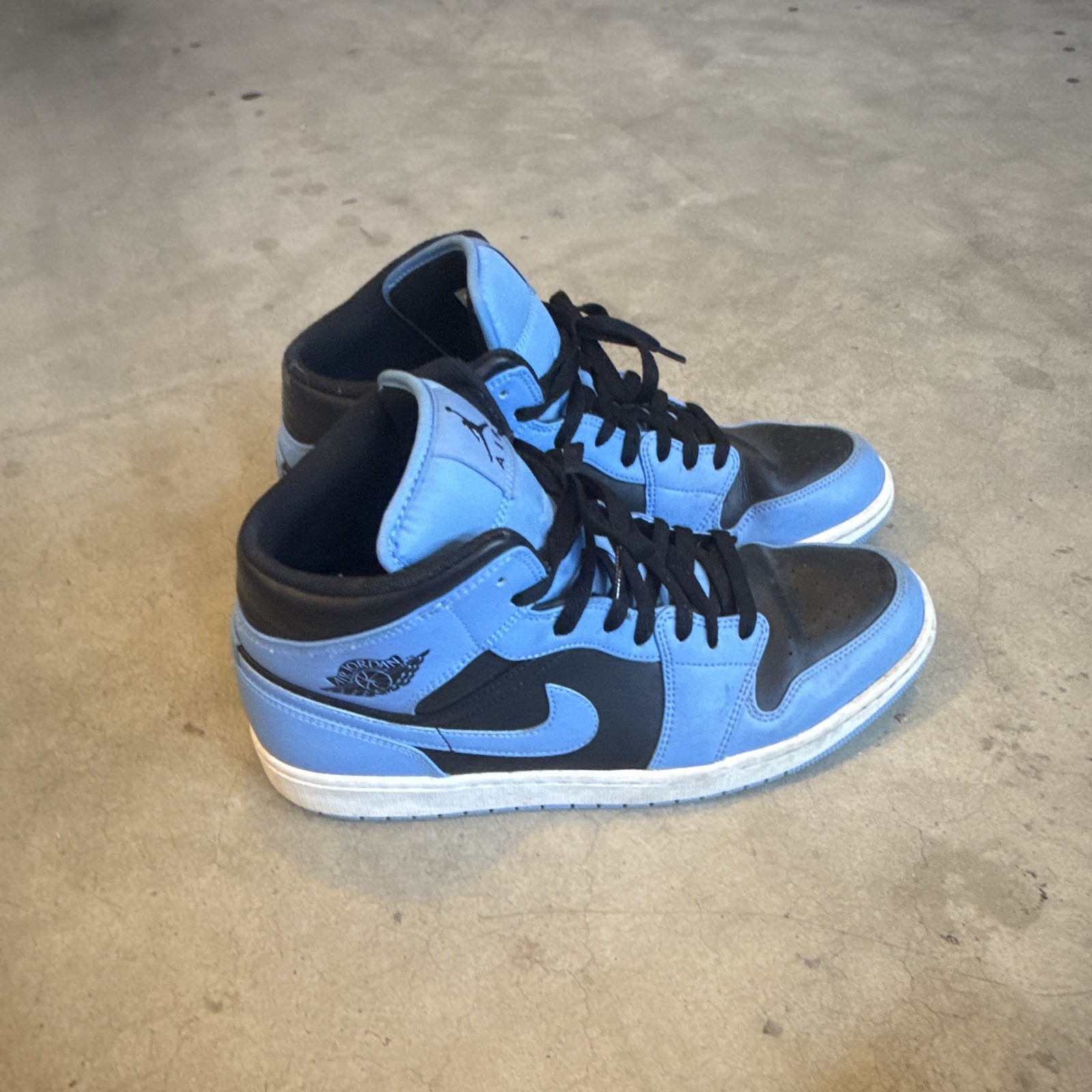 jordan air jordan 1 men's high top lace up sneakers blue/black colorblock jordan air jordan 1 men's high top lace up sneakers blue/black colorblock