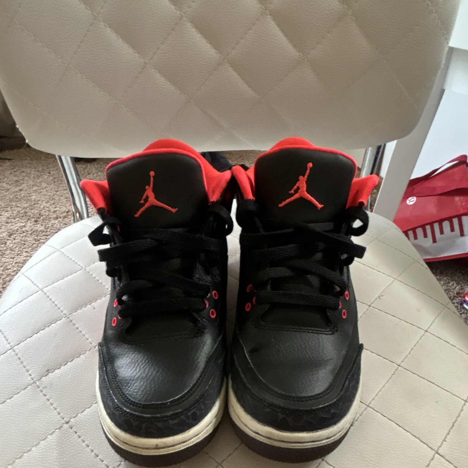 jordan air jordan 3 retro crimson black red leather sneakers 2013 136064 005 jordan air jordan 3 retro crimson black red leather sneakers 2013 136064 005