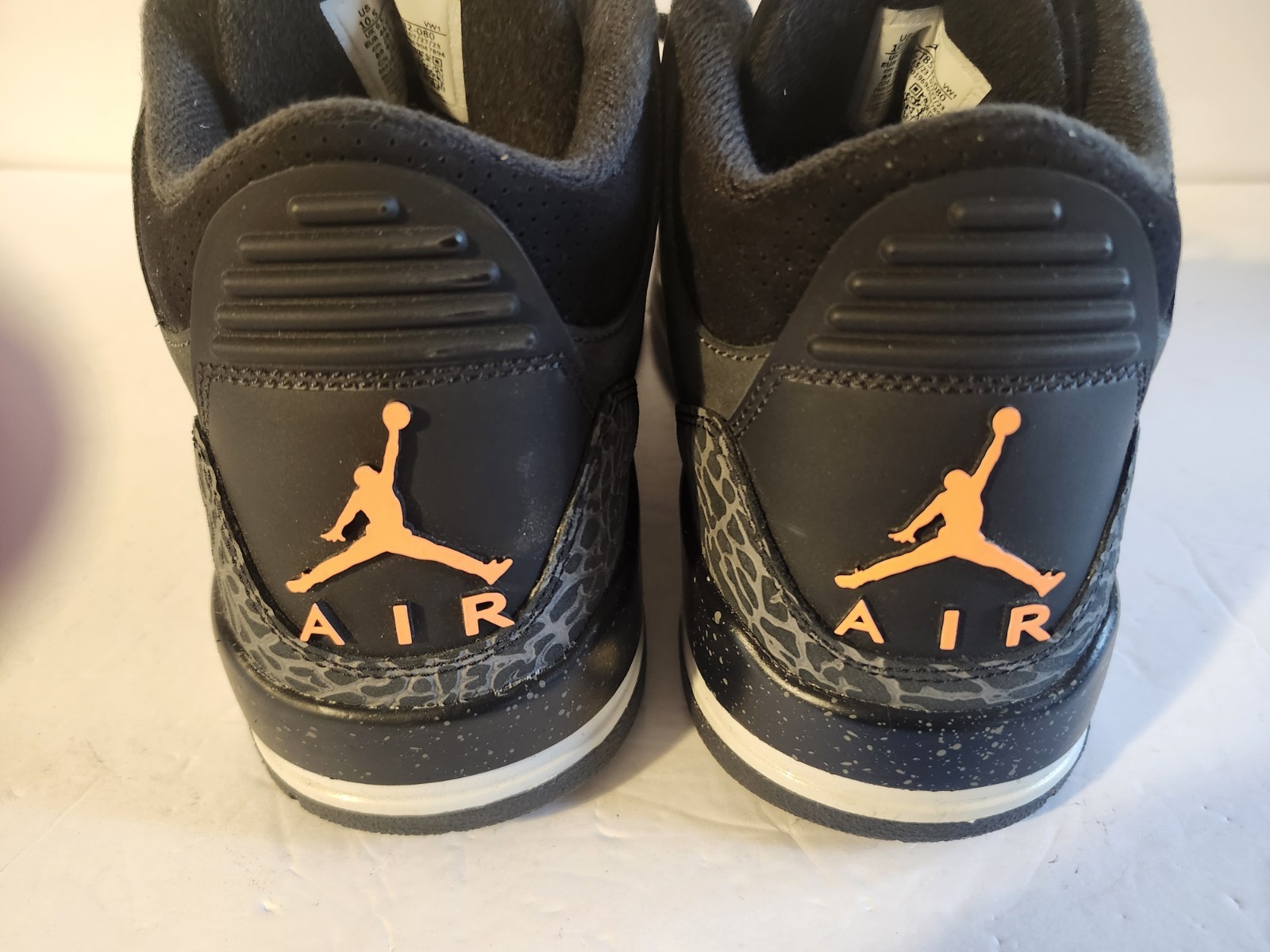 nike air jordan 3 retro fear pack gray orange black mid size 10.5 ct8532 080 nike air jordan 3 retro fear pack gray orange black mid size 10.5 ct8532 080
