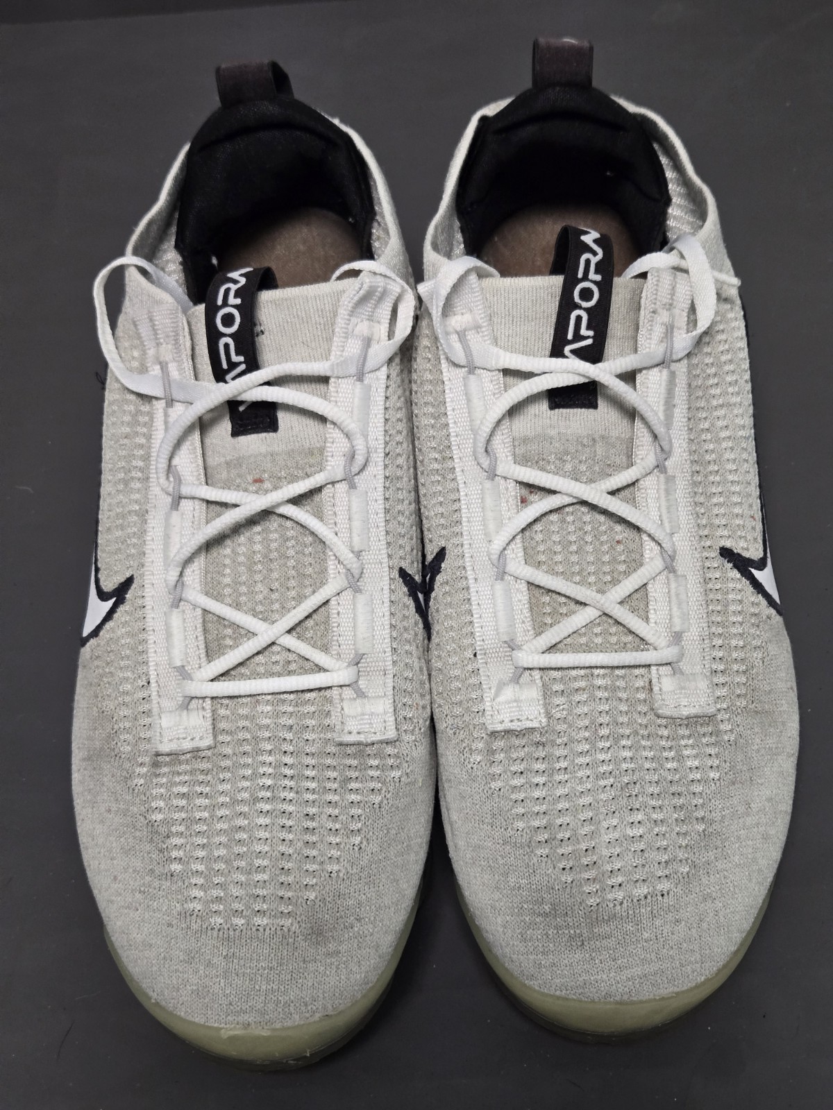 nike air vapormax 2021 flyknit sneakers gray/white/black dh4084 100 size 12 nike air vapormax 2021 flyknit sneakers gray/white/black dh4084 100 size 12