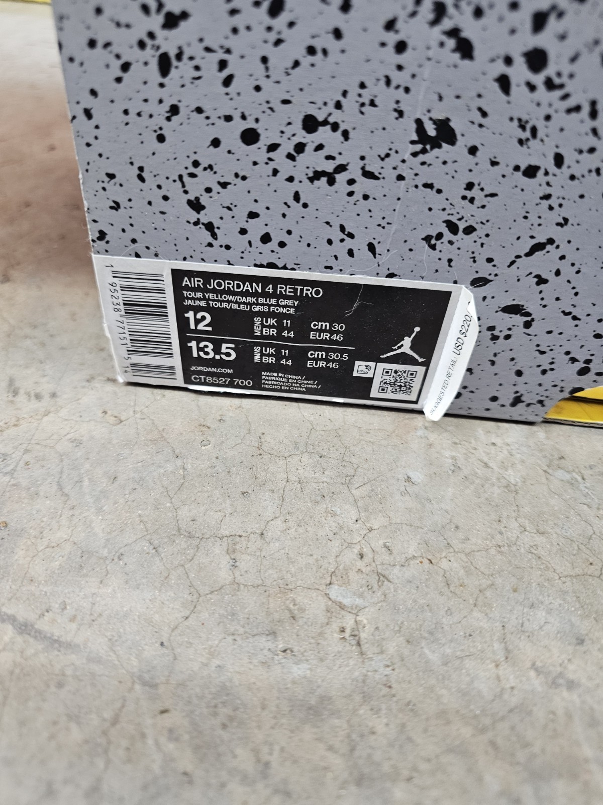 nike air jordan 4 retro lightning men's 12 empty shoe box only ct8527 700 nike air jordan 4 retro lightning men's 12 empty shoe box only ct8527 700