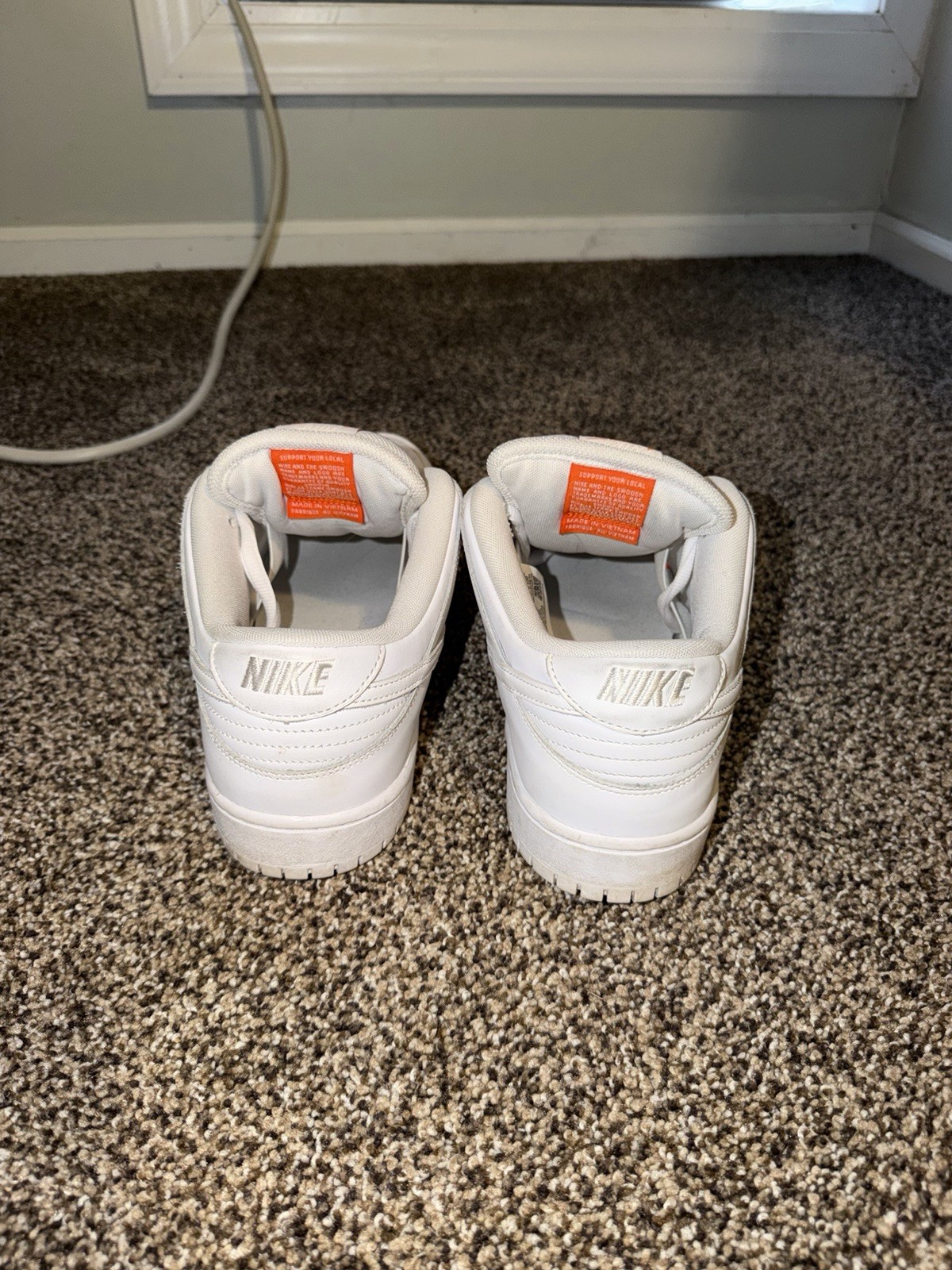 nike dunk pro sb low triple white size 13 fj1674 100 nike dunk pro sb low triple white size 13 fj1674 100