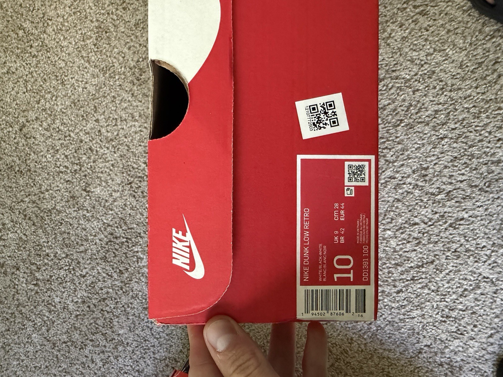 nike dunk low panda dd1391 100 size 10 nike dunk low panda dd1391 100 size 10