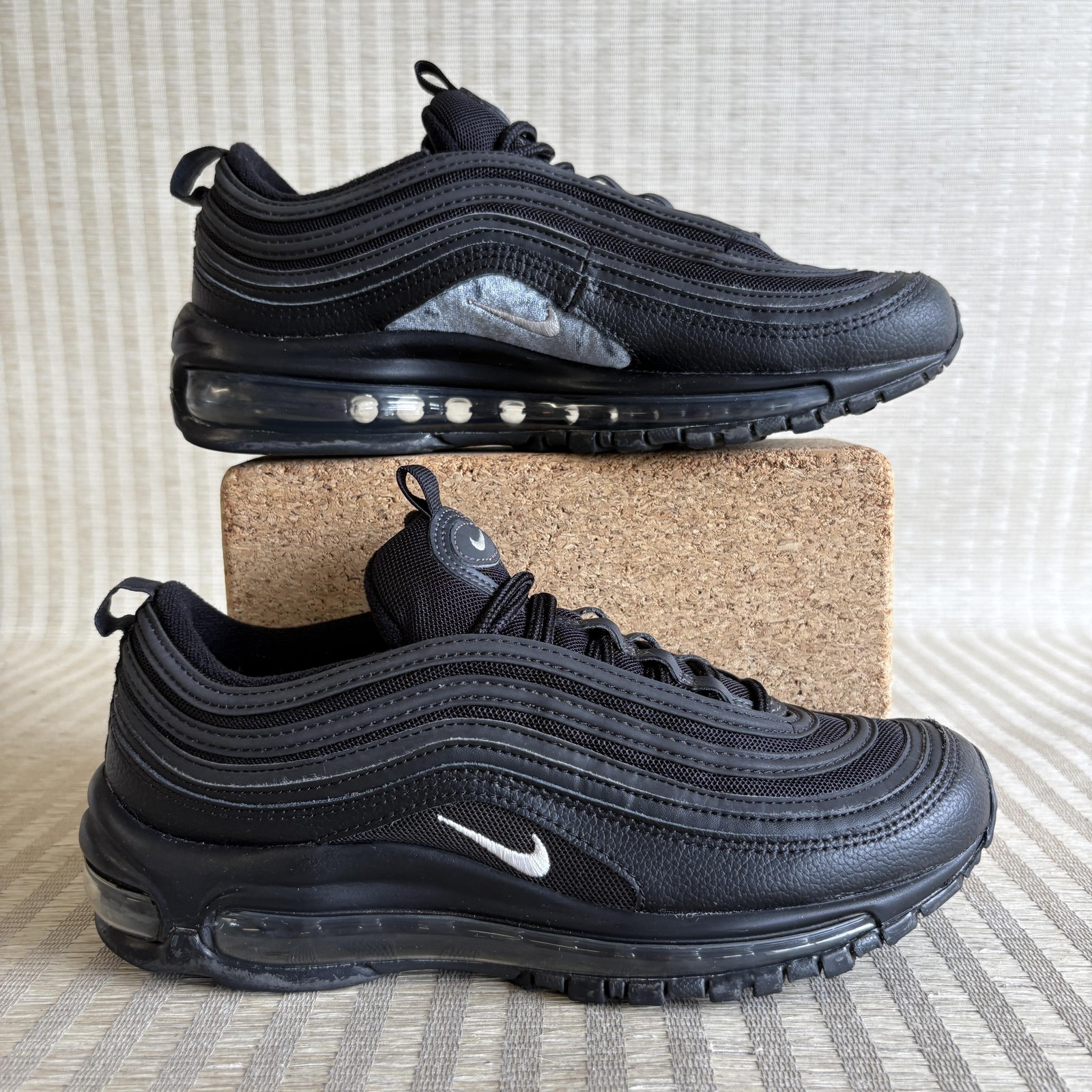 nike air max 97 shoes mens 6.5 womens 8 black anthracite sneakers 921826 015 nike air max 97 shoes mens 6.5 womens 8 black anthracite sneakers 921826 015