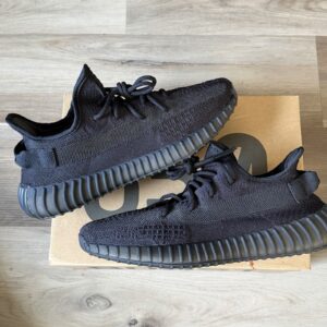 adidas yeezy boost 350 v2 onyx black low top men's size 10 no insoles og box euc