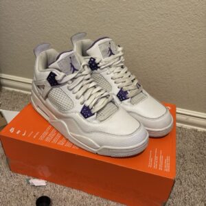 jordans 4 retro metallic purple size 11 mens