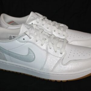 nike air jordan 1 low g golf leather spikeless white gum men's 10.5 dd9315 111