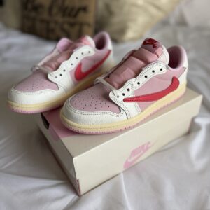 travis scott x air jordan 1 og sp low sail shy pink