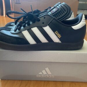size 6.5 mens adidas samba classic low black euc!