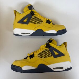 air jordan 4 retro lightning tour yellow dark blue grey ct8527 700 mens 11.5