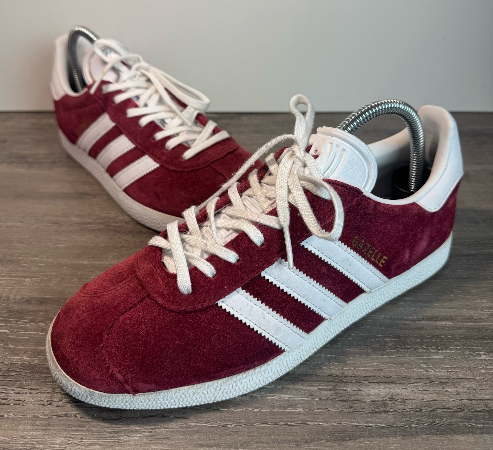 size 7.5 adidas gazelle collegiate burgundy mens suede sneakers size 7.5 adidas gazelle collegiate burgundy mens suede sneakers