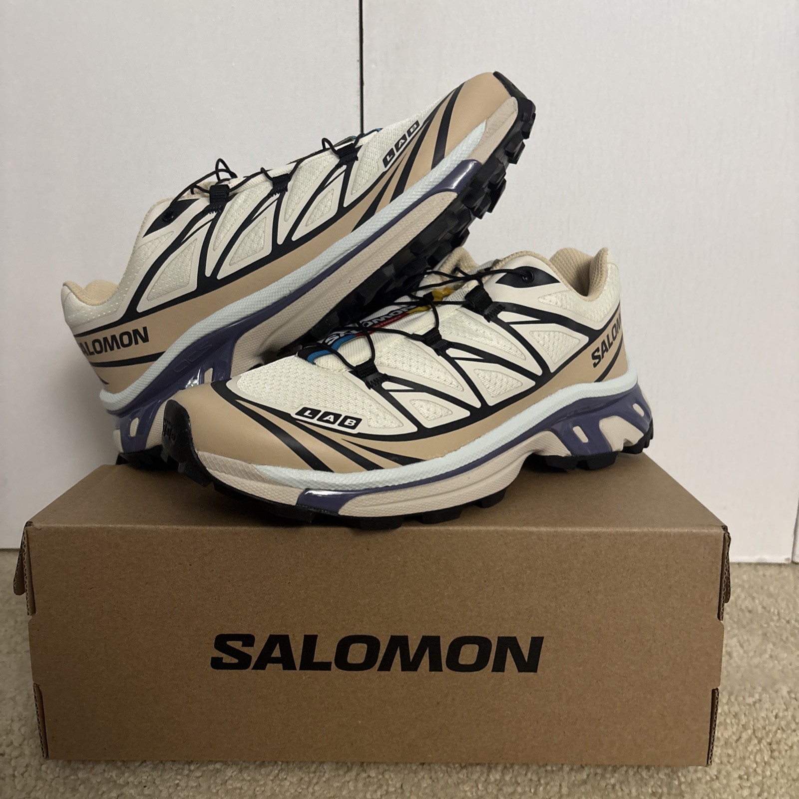 men's size 6 / women's size 7 salomon xt 6 vanilla ice tan heron new men's size 6 / women's size 7 salomon xt 6 vanilla ice tan heron new