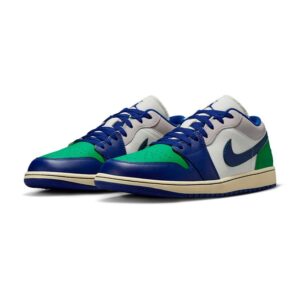 nike air jordan 1 low shoes sail deep royal blue green 553558 147 no box top