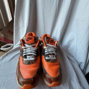 nike air max 90 orange duck camo cw4039 800 sneaker us9.5 no box good+