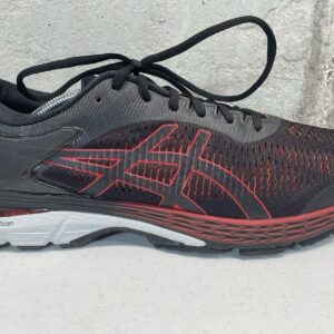 asics gel kayano 25 running shoes mens 12 black red 1011a019 sneakers walking