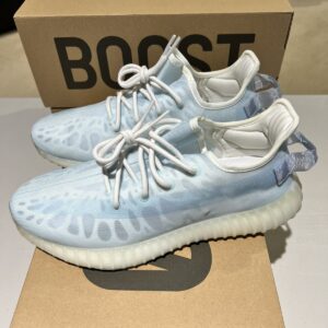 adidas yeezy boost 350 v2 mono ice blue/white sneakers gw2869 size us 11/uk 10.5