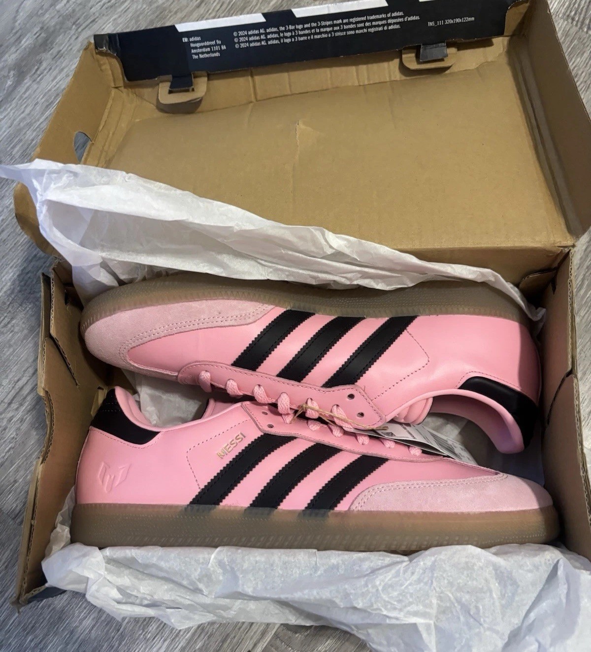 samba messi "light pink core black" us 11 samba messi "light pink core black" us 11