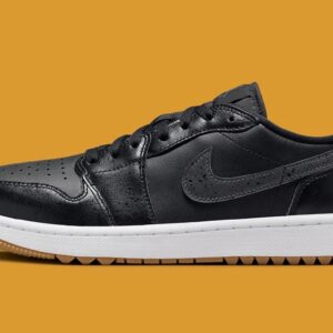 size 8 air jordan 1 golf shoes low black gum bottom dd9315 005 brand new