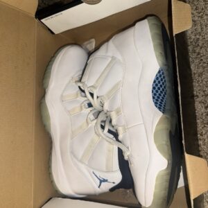 jordan air jordan 11 retro legend blue white high top men’s sneakers 378037 117