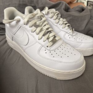 nike white air force 1 low top cw2288 111 triple white mens sneakers 10.5 (a112)