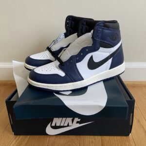 new nike air jordan 1 retro high og shoes men’s 7 midnight navy black athletic