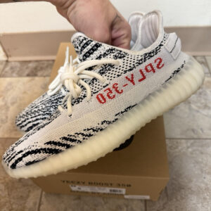adidas yeezy boost 350 v2 zebra low top white/core black/red cp9654 2017 size 9