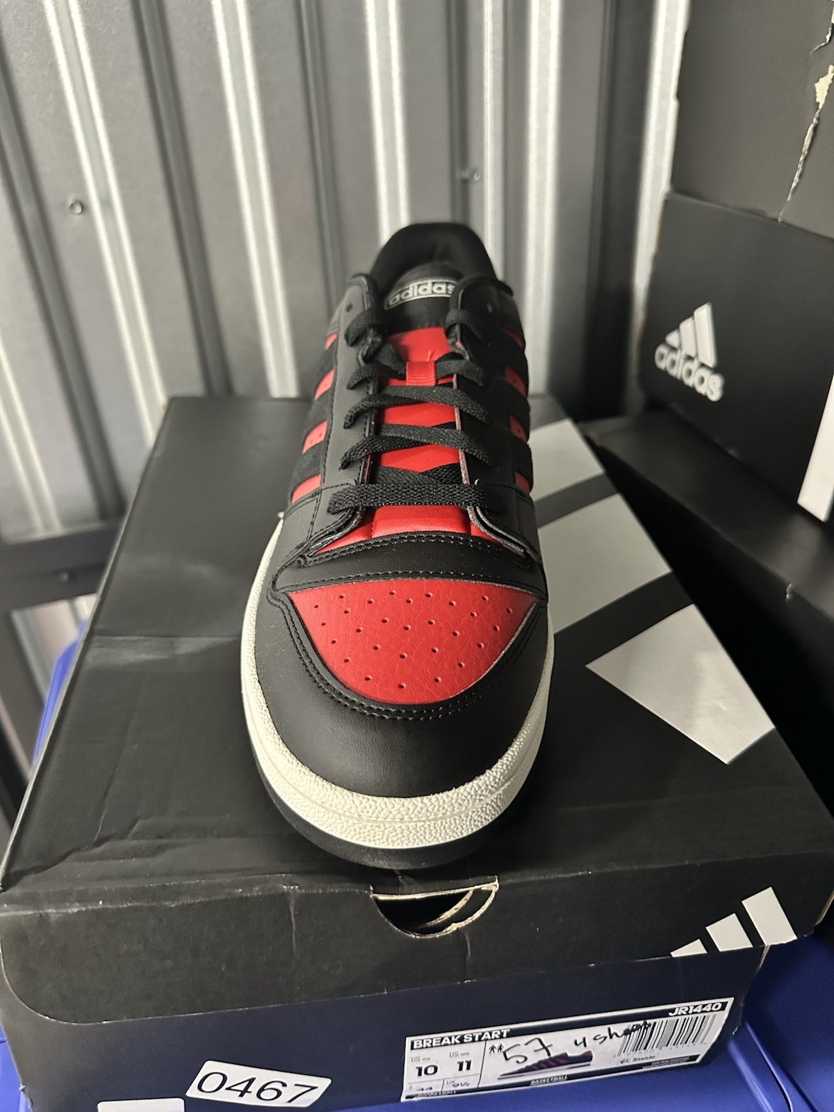 adidas break start men's lace up sneakers black/red low top jr1440 adidas break start men's lace up sneakers black/red low top jr1440