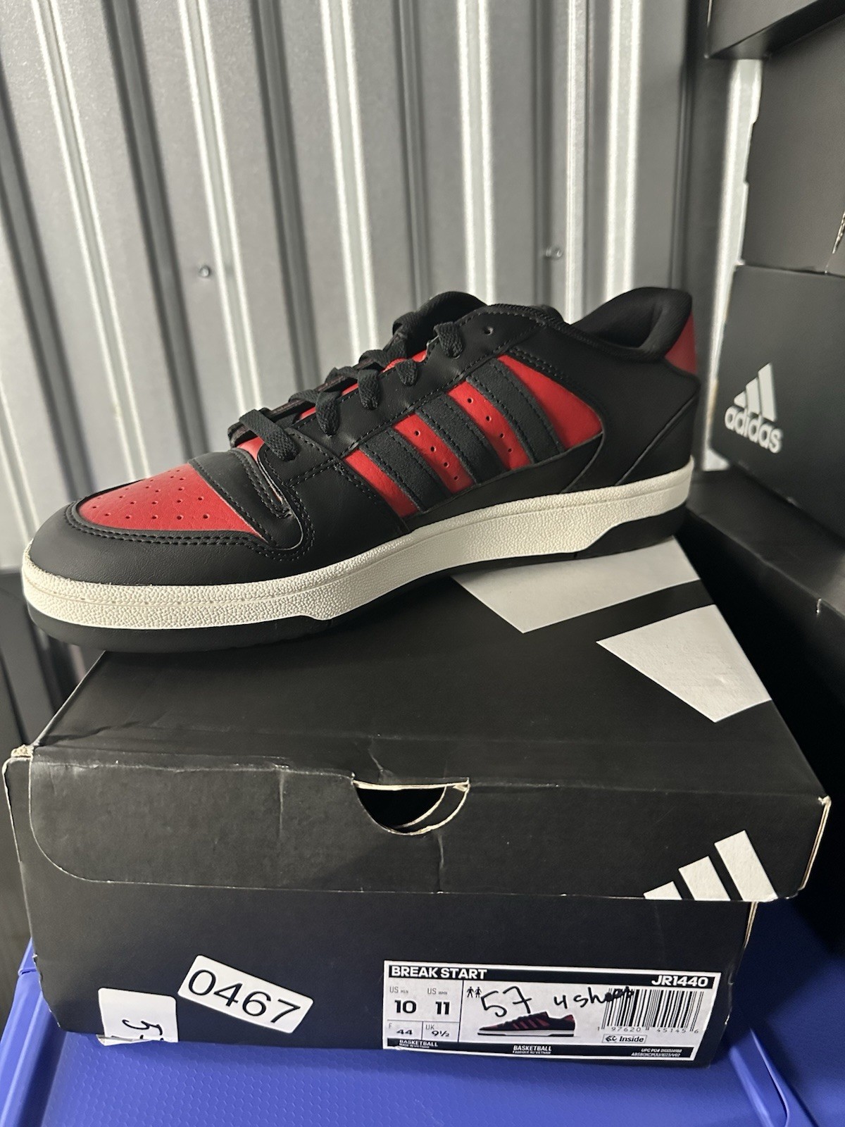adidas break start men's lace up sneakers black/red low top jr1440 adidas break start men's lace up sneakers black/red low top jr1440