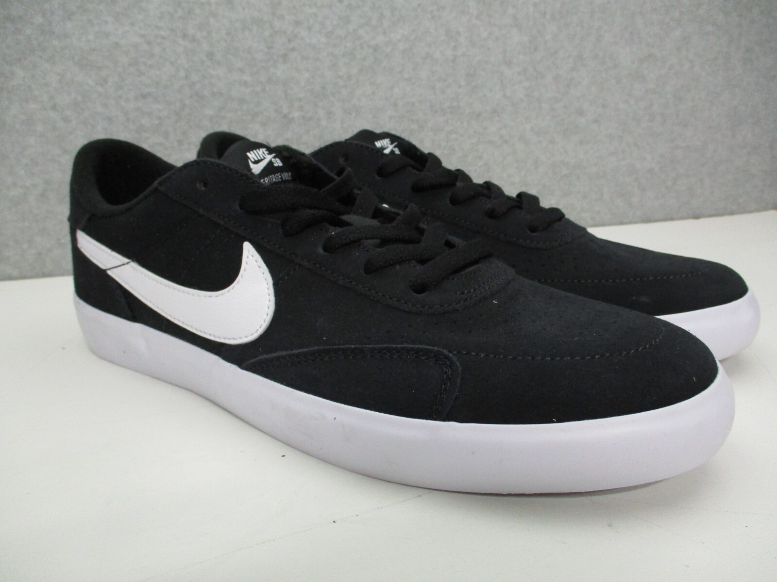 nike nb heritage vulc sb casual sneakers black white mens sz 10 suede canvas nike nb heritage vulc sb casual sneakers black white mens sz 10 suede canvas