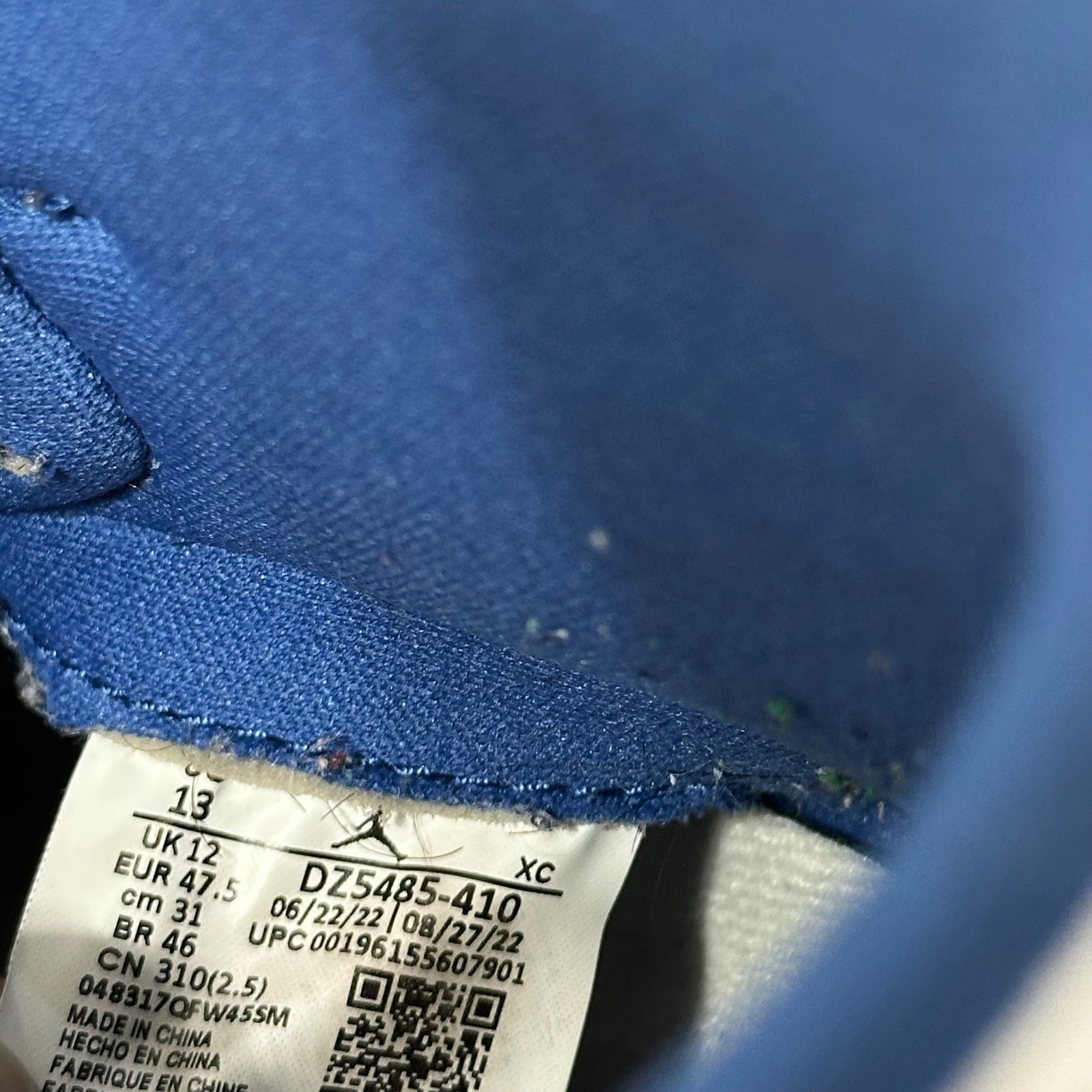 nike air jordan 1 high og mens 13 blue true blue white gray dz5485 410 retro nike air jordan 1 high og mens 13 blue true blue white gray dz5485 410 retro