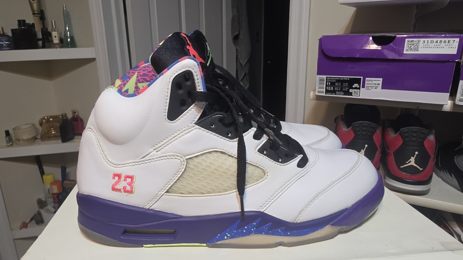 jordan 5 bel air men's sneakers size 11 white multi color jordan 5 bel air men's sneakers size 11 white multi color