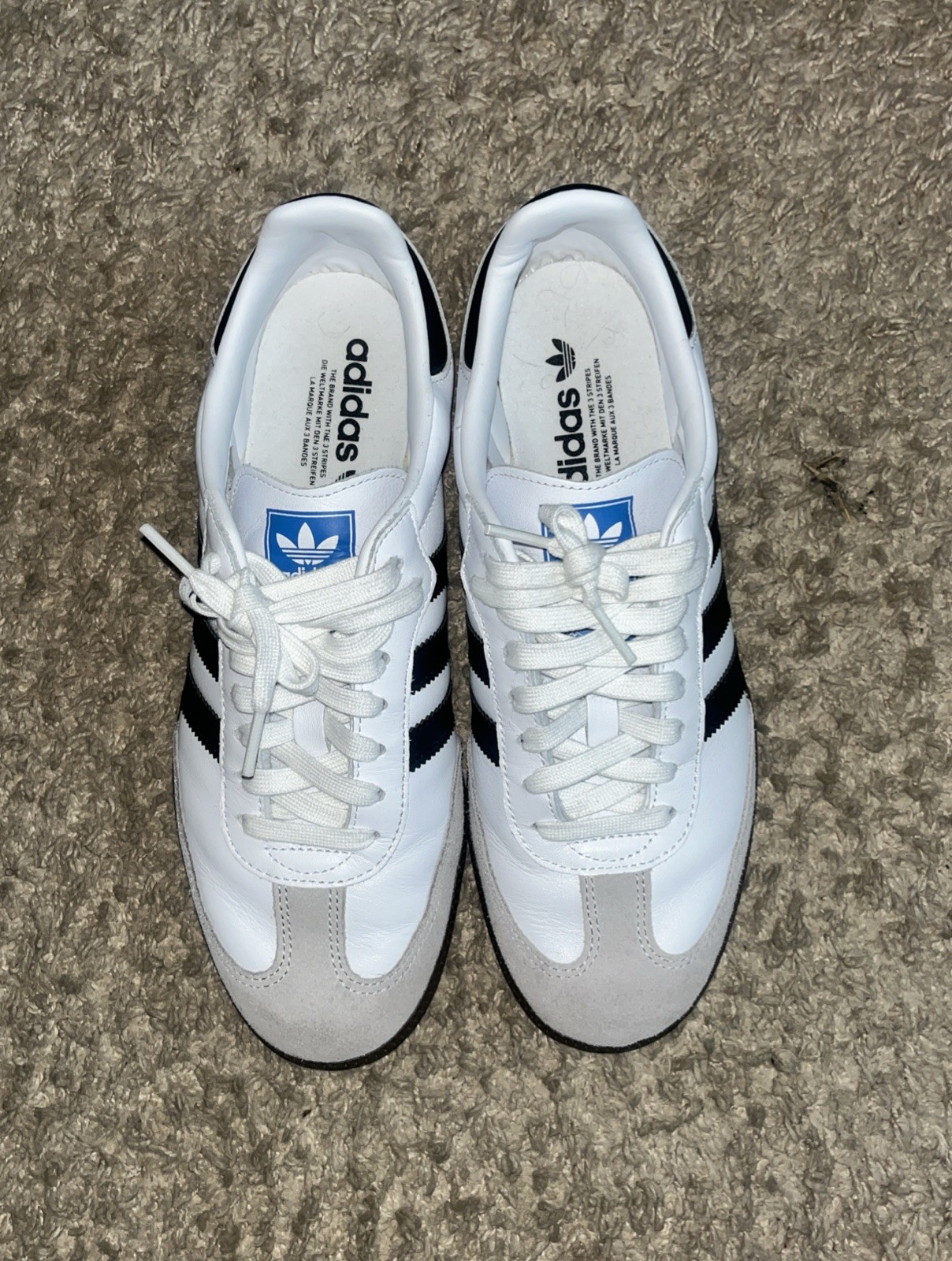 size 9.5 adidas samba og low white black gum size 9.5 adidas samba og low white black gum