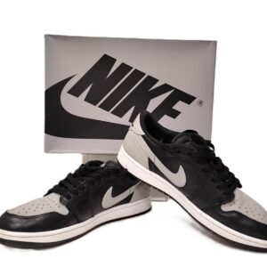 nike air jordan 1 retro low og men's 10 black grey cz0790 003 sneakers in box